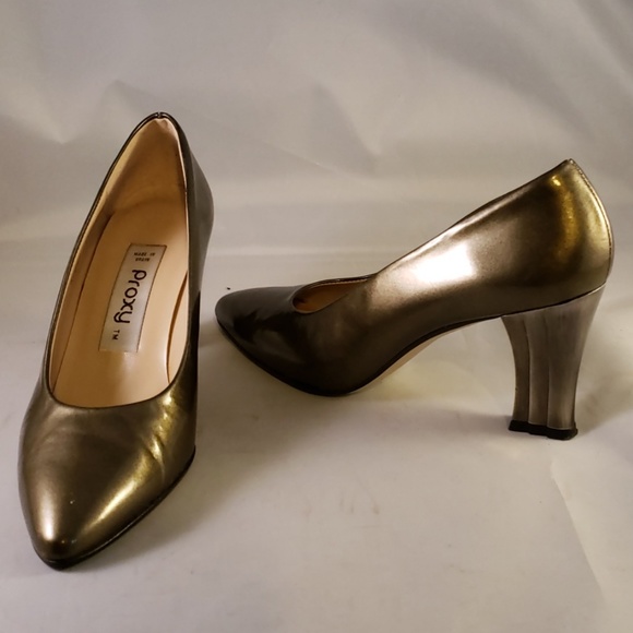 antique gold shoes heels